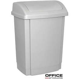 Kosz na śmieci Office Products 15L z pokrywą szary Office Products