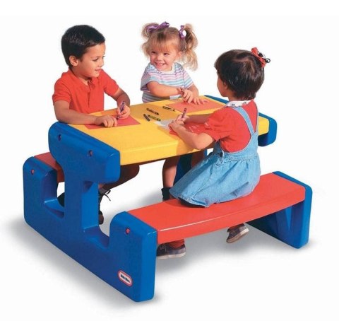 Little Tikes Large picnic table Primary Duży Stolik Do Zabawy 6os. 466800060 Niebieski Little Tikes