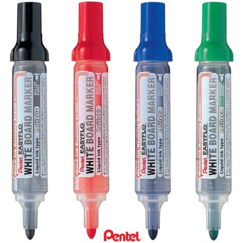 Marker do tablic Pentel Easyflo MW50M czerwony, CZERWONY Pentel