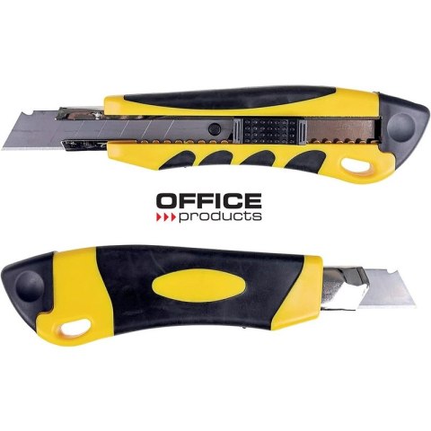 Nóż do papieru Office Products Professional 18mm/100mm żółto-czarny Office Products