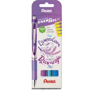 Pióra kulkowe Pentel EnerGel BL77 Lawendowa Prowansja (4) Pentel