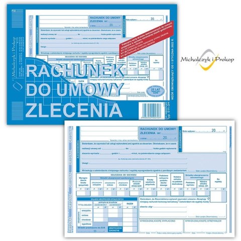 Rachunek do umowy zlecenia A5 (o+1k) Michalczyk i Prokop