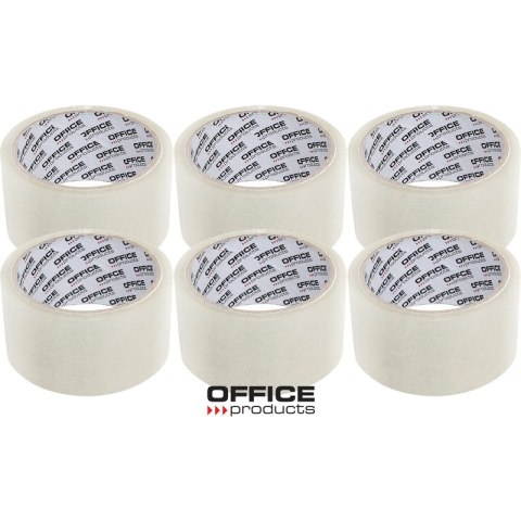 Taśma pakowa Office Products 48mm/50y Hot-melt transparentna (6) Office Products