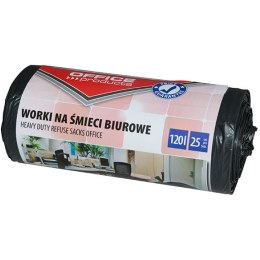 Worki na śmieci Office Products 120L LDPE czarne (25) Office Products