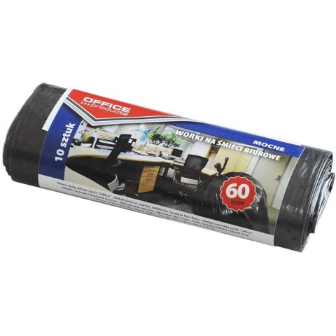 Worki na śmieci Office Products 60L LDPE czarne (10) Office Products