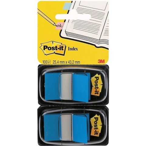 Zakładki Post-it 25.4x43.2mm niebieskie (2x50) Post-it