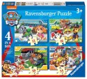 Ravensburger Puzzle dla dzieci 2D 4in1: Drużyna Psi Patrol 12/16/20/24 elementy 6936 Ravensburger