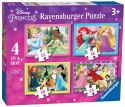 Ravensburger Puzzle dla dzieci 2D 4in1: Księżniczki Disney 12/16/20/24 elementy 7397 Ravensburger