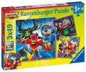 Ravensburger Puzzle dla dzieci 2D: Power Players 3x49 elementów 5191 Ravensburger