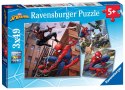 Ravensburger Puzzle dla dzieci 2D: Spiderman. 3x49 elementów 8025 Ravensburger