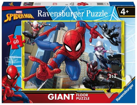 Ravensburger Puzzle dla dzieci 2D: Spiderman Giant 60 elementów 3095 Ravensburger