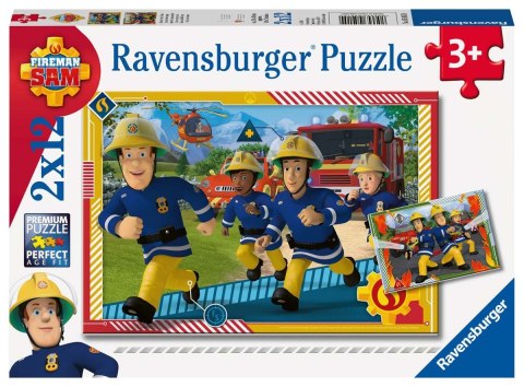 Ravensburger Puzzle dla dzieci 2D: Strażak Sam i jego drużyna 2x12 elementów 5015 Ravensburger