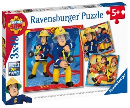 Ravensburger Puzzle dla dzieci 2D: Strażak Sam na ratunek! 3x49 elementów 5077 Ravensburger