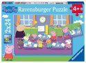 Ravensburger Puzzle dla dzieci 2D: Świnka Peppa i cała klasa 2x24 elementów 9099 Ravensburger