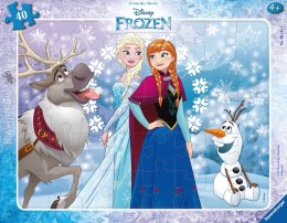 Ravensburger Puzzle dla dzieci 2D w ramce: Kraina Lodu. Anna i Elsa 40 elementów 6141 Ravensburger