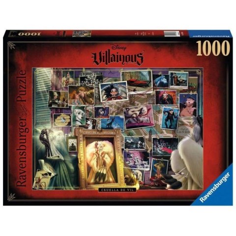 Ravensburger Puzzle 2D 1000 elementów: Villainous. Cruella de Mon 16886 Ravensburger