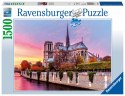 Ravensburger Puzzle 2D 1500 elementów: Katedra Notre Dame 16345 Ravensburger