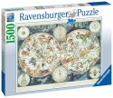 Ravensburger Puzzle 2D 1500 elementów: Mapa z fantastycznymi zwierzętami 16003 Ravensburger