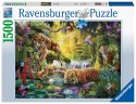 Ravensburger Puzzle 2D 1500 elementów: Spokojne tygrysy 16005 Ravensburger