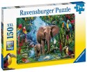 Ravensburger Puzzle dla dzieci 2D: Słonie w dżungli 150 elementów 12901 Ravensburger