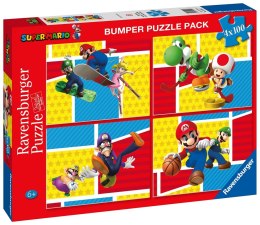 Ravensburger Puzzle dla dzieci 2D:Super Mario zestaw 4x100 elementów 5195 Ravensburger