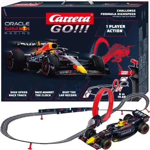 Carrera GO!!! Formula High Speed Challenger Red Bull Verstappen Tor 6m 68002 Carrera