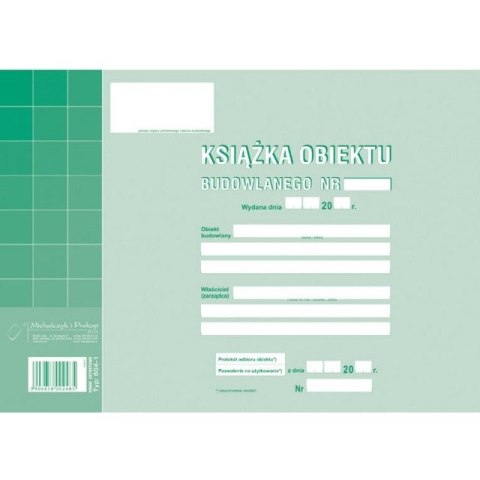 KSIĄŻKA OBIEKTU BUDOWLANEGO (OFFSET) MICHALCZYK I PROKOP A4 Michalczyk i Prokop