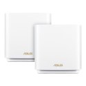 ASUS ZenWiFi AX XT8 (W-2-PK) router bezprzewodowy Gigabit Ethernet Tri-band (2.4 GHz/5 GHz/5 GHz) Biały ASUS