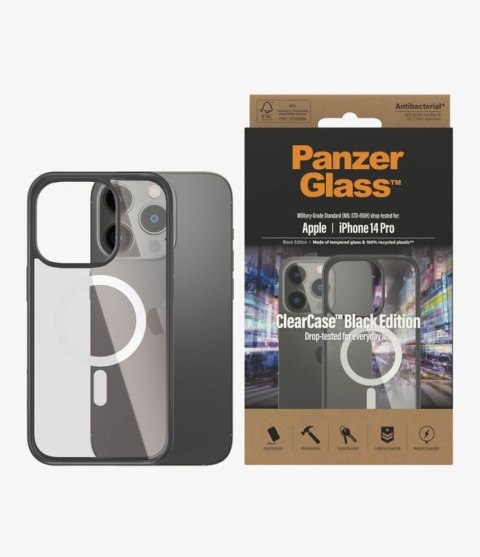 PanzerGlass ClearCase MagSafe pokrowiec na telefon komórkowy 15,5 cm (6.1") Czarny, Przezroczysty PanzerGlass