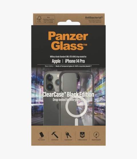 PanzerGlass ClearCase MagSafe pokrowiec na telefon komórkowy 15,5 cm (6.1") Czarny, Przezroczysty PanzerGlass