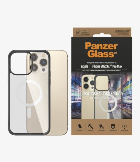 PanzerGlass ClearCase MagSafe pokrowiec na telefon komórkowy 17 cm (6.7") Czarny, Przezroczysty PanzerGlass