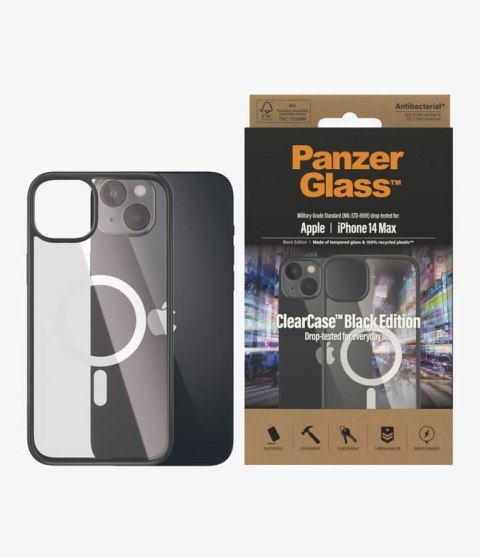 PanzerGlass ClearCase MagSafe pokrowiec na telefon komórkowy 17 cm (6.7") Czarny, Przezroczysty PanzerGlass