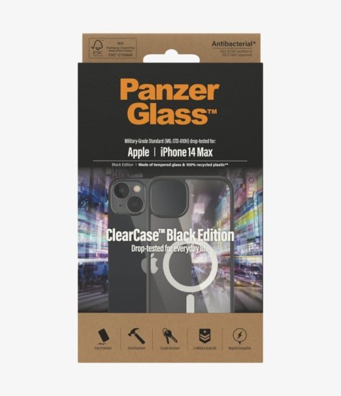 PanzerGlass ClearCase MagSafe pokrowiec na telefon komórkowy 17 cm (6.7") Czarny, Przezroczysty PanzerGlass