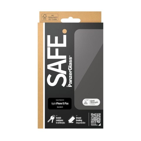 PanzerGlass SAFE. Screen Protector iPhone 2023 6.7 Ultra-Wide Fit Przezroczysta ochrona ekranu Apple 1 szt. PanzerGlass