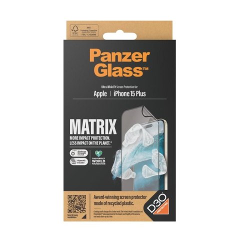 PanzerGlass UWF Matrix with D30 (Rec. PET) Przezroczysta ochrona ekranu Apple 1 szt. PanzerGlass