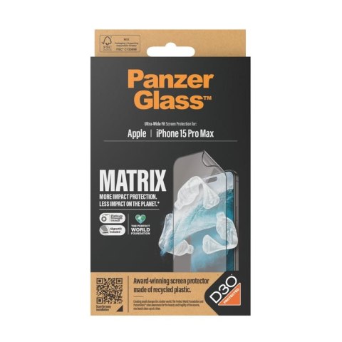 PanzerGlass UWF Matrix with D30 (Rec. PET) Przezroczysta ochrona ekranu Apple 1 szt. PanzerGlass