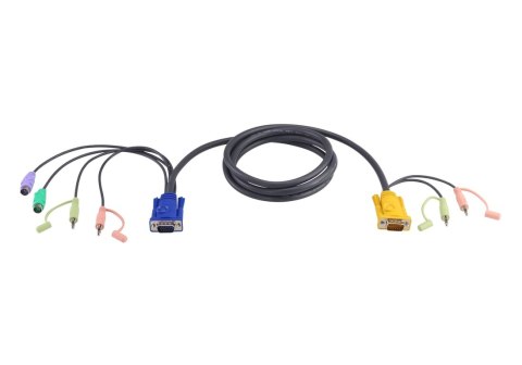 ATEN 2L-5302P kabel KVM Czarny 1,8 m ATEN