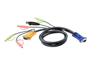 ATEN 2L-5302U kabel KVM Czarny 1,8 m ATEN