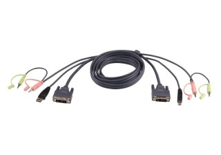 ATEN 2L-7D02U kabel KVM Czarny 1,8 m ATEN