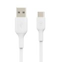 Belkin CAB001BT2MWH kabel USB 2 m USB A USB C Biały Belkin