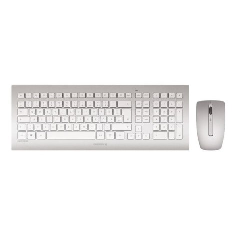 CHERRY DW 8000 klawiatura Dołączona myszka RF Wireless QWERTY US English Srebrny, Biały CHERRY