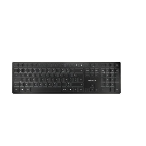 CHERRY KW 9100 SLIM klawiatura RF Wireless + Bluetooth AZERTY Francuski Czarny CHERRY