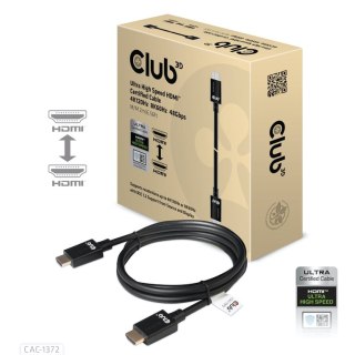 CLUB3D Ultra High Speed HDMI 4K120Hz, 8K60Hz Certified Cable 48Gbps M/M 2 m / 6.56 ft CLUB3D