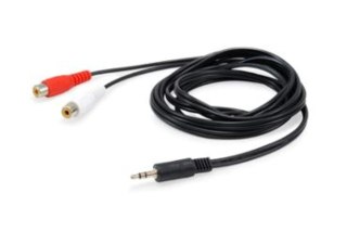 Equip 147093 kabel audio 250 m 2 x RCA 3.5mm Czarny Equip