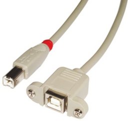 Lindy 31801 kabel USB 1 m USB 2.0 USB B Szary Lindy