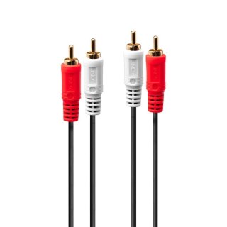 Lindy 35662 kabel audio 3 m 2 x RCA Czarny, Czerwony, Biały Lindy