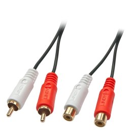 Lindy 35673 kabel audio 5 m 2 x RCA Czarny, Czerwony, Biały Lindy