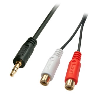 Lindy 35678 kabel audio 0,25 m 2 x RCA 3.5mm Czarny, Czerwony, Biały Lindy