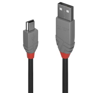 Lindy 36724 kabel USB 3 m USB 2.0 USB A Mini-USB B Czarny Lindy