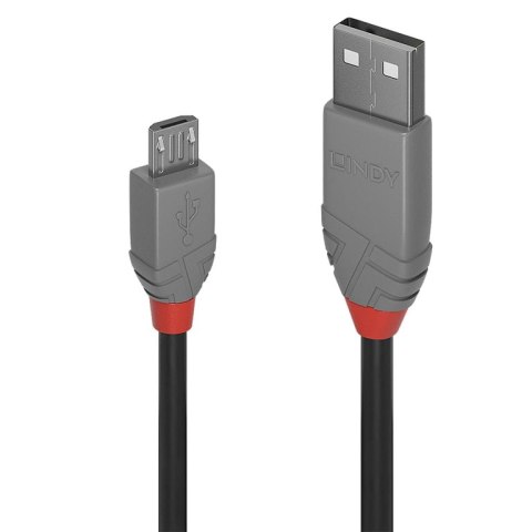 Lindy 36732 kabel USB 1 m USB 2.0 USB A Micro-USB B Czarny, Szary Lindy